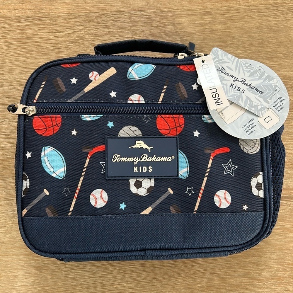 Tommy Bahama Kids Insulated Lunch Box Carrier Navy Sports